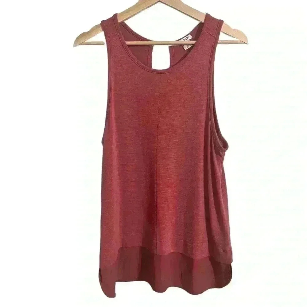 J Crew Coral Shell Tank Blouse size medium